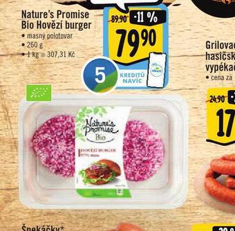 Jip Bio hovězí burger nabídka
