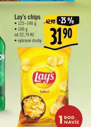 Jip Lay´s chips nabídka