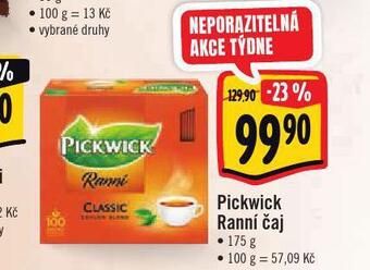 Jip Pickwick ranní čaj nabídka