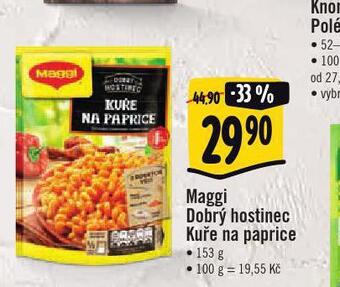 Jip Maggi dobrý hostinec kuře na paprice nabídka