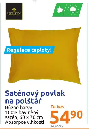 Saténový povlak na polštář