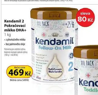 Dr. Max Kendamil 2 pokračovací mléko dha+ nabídka