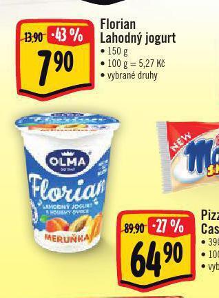 Albert Florian lahodný jogurt nabídka