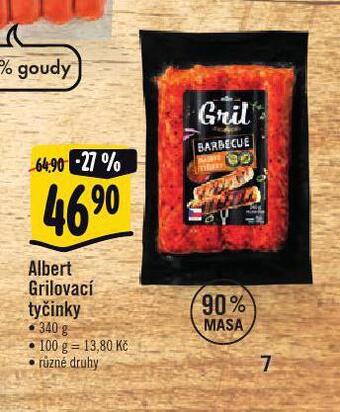 Albert Albert grilovací tyčinky nabídka