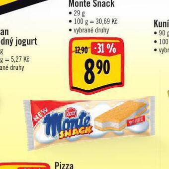 Albert Monte snack nabídka