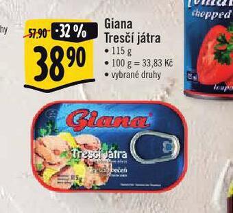 Albert Giana tresčí játra nabídka