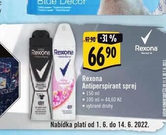 Albert Rexona antiperspirant nabídka