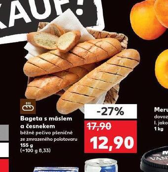 Kaufland Bageta s máslem a česnekem nabídka