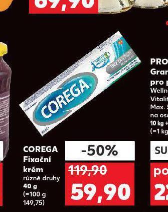Kaufland Corega fixační krém nabídka