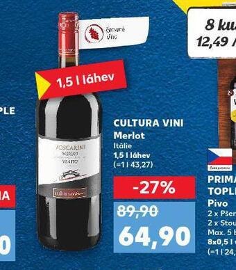 Kaufland Cultura vini merlot nabídka