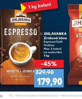 Kaufland Jihlavanka zrnková káva nabídka