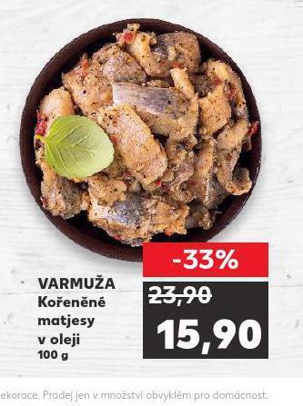 Kaufland Kořeněné matjesy v oleji nabídka