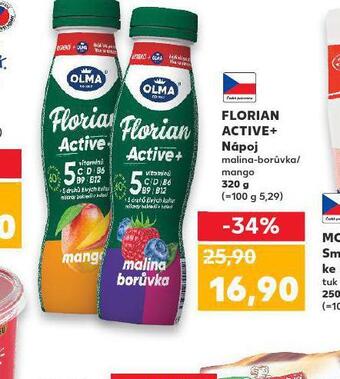 Kaufland Florian active+ nápoj nabídka