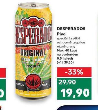 Kaufland Pivo desperados nabídka