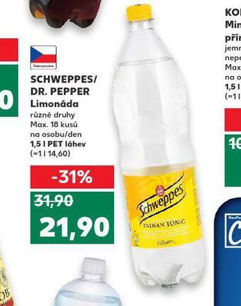Kaufland Schweppes/ dr. pepper nabídka