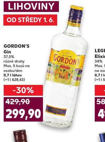 Kaufland Gordon´s gin nabídka