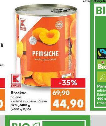 Kaufland Broskve nabídka