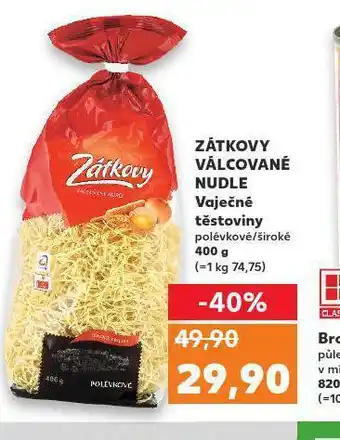 Kaufland Zátkovy válcované vaječné těstoviny nabídka