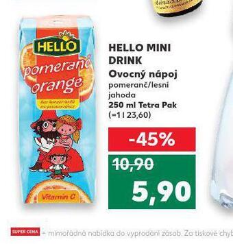 Kaufland Hello mini drink nabídka