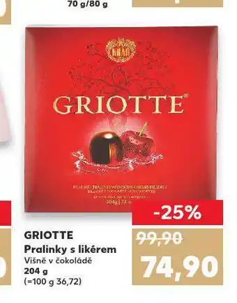 Kaufland Griotte pralinky s likérem nabídka