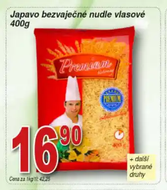 Hruška Japavo bezvaječné nudle vlasové 400g nabídka