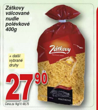 Hruška Zátkovy válcované nudle polévkové 400g nabídka