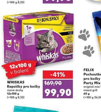 Kaufland Whiskas kapsičky pro kočky nabídka