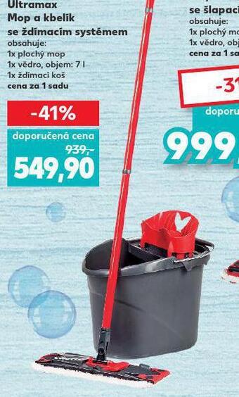 Kaufland Ultramax mop a kbelík se ždímacím systémem nabídka