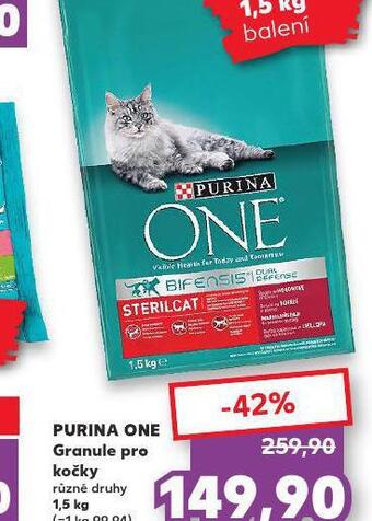 Kaufland Purina one granule pro kočky nabídka