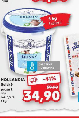 Kaufland Hollandia selský jogurt nabídka