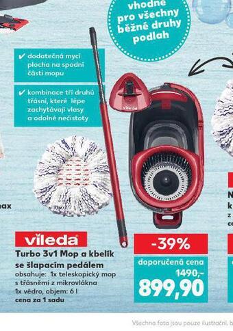 Kaufland Turbo 3v1 mop a kbelík se šlapacím pedálem nabídka