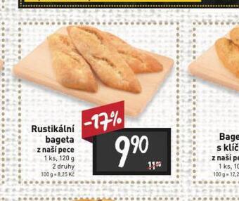 Billa Rustikální bageta nabídka