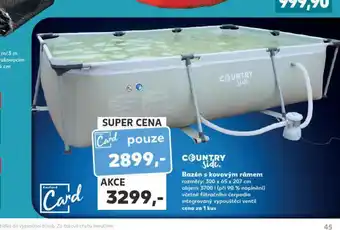 Bazén s kovovým rámem