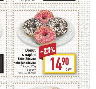 Billa Donut s náplní nabídka