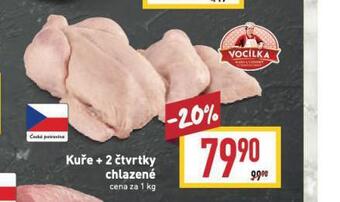 Billa Kuře + 2 čtvrtky nabídka