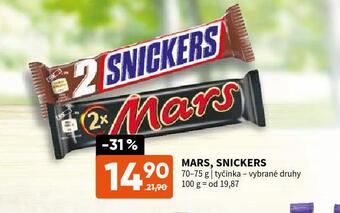 Terno Mars, snickers nabídka