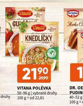 Terno Vitana polévka nabídka