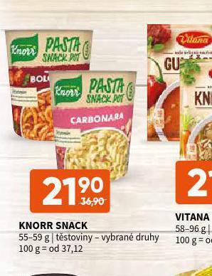 Terno Knorr snack nabídka