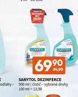 Terno Sanytol dezinfekce čistič nabídka