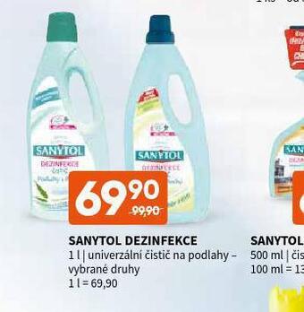 Terno Sanytol dezinfekce nabídka