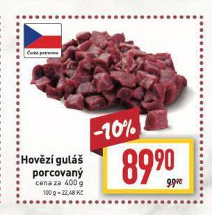 Billa Hovězí guláš porcovaný nabídka