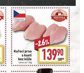Billa Kuřecí prsa s kostí bez kůže nabídka