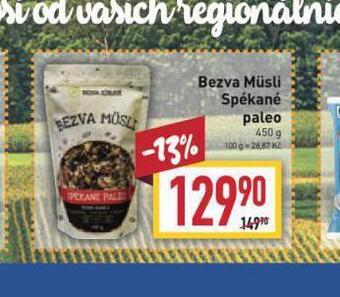 Billa Bezva müsli spékané paleo nabídka