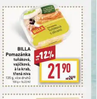 Billa Billa pomazánka nabídka