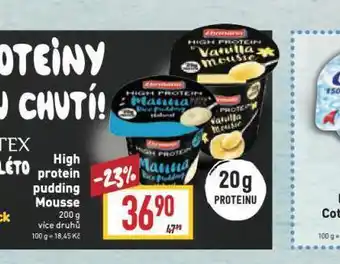 Billa High protein pudding mousse nabídka