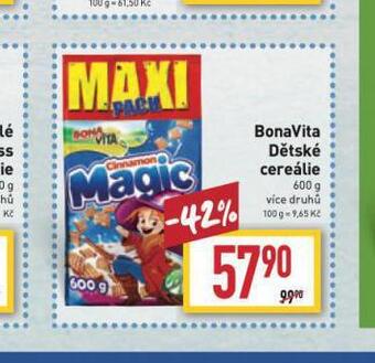 Billa Bonavita dětské cereálie nabídka