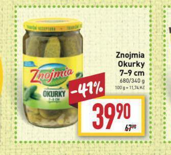 Billa Znojmia okurky 7-9 cm nabídka