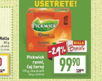 Billa Pickwick čaj nabídka