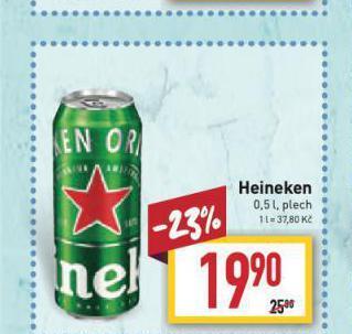 Billa Pivo heineken nabídka