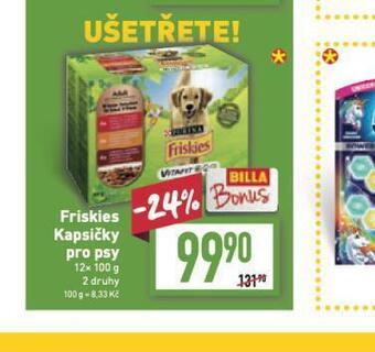 Billa Friskies kapsičky pro psy nabídka